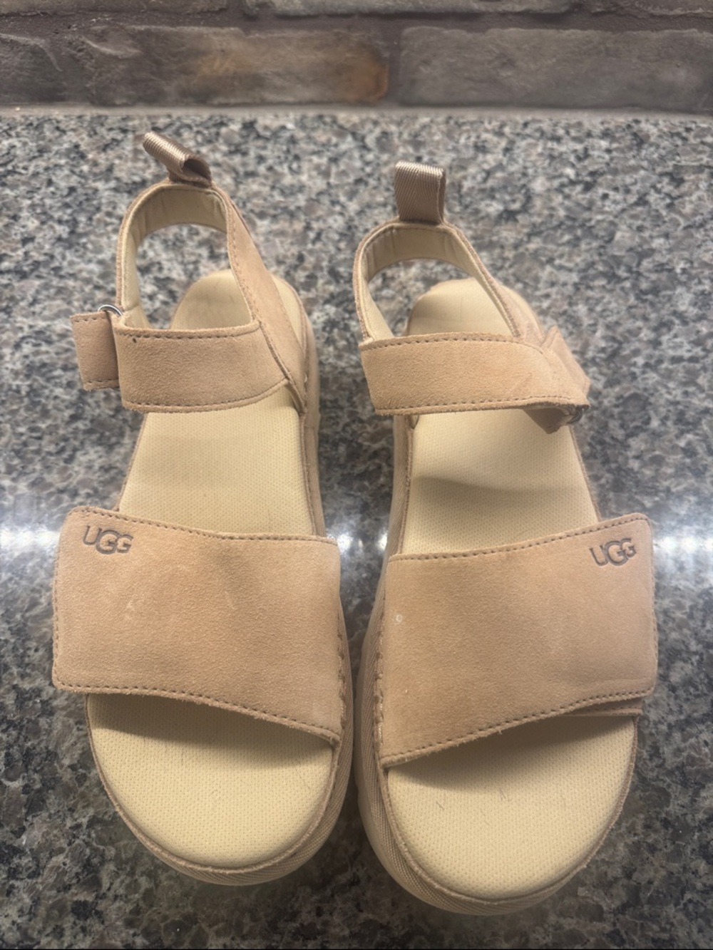 UGG Women’s Beige Suede Slingback Sandals